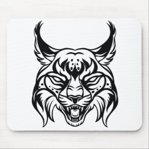 Mousepad Retrato estilizado de Bobcat