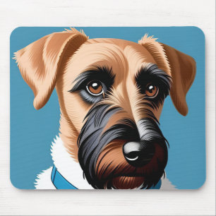 Mousepad Retrato Estilizado de um Cão Terrier