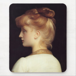 Mousepad Retrato feminino de trás (por Frederic Leighton)