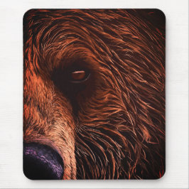 Mousepad Retrato Majestoso de Urso – Arte de Animal Selvage