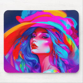 Mousepad Retrato Neon Pop Art
