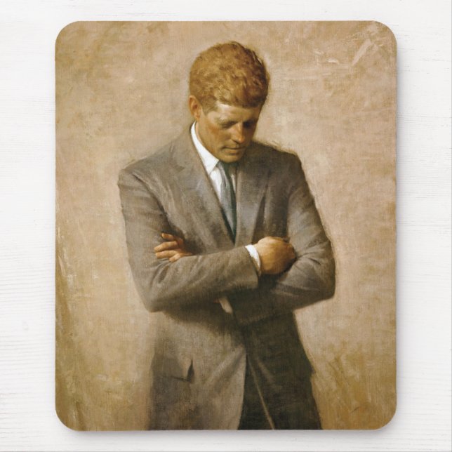 Mousepad Retrato oficial de John F. Kennedy por Aaron (Frente)