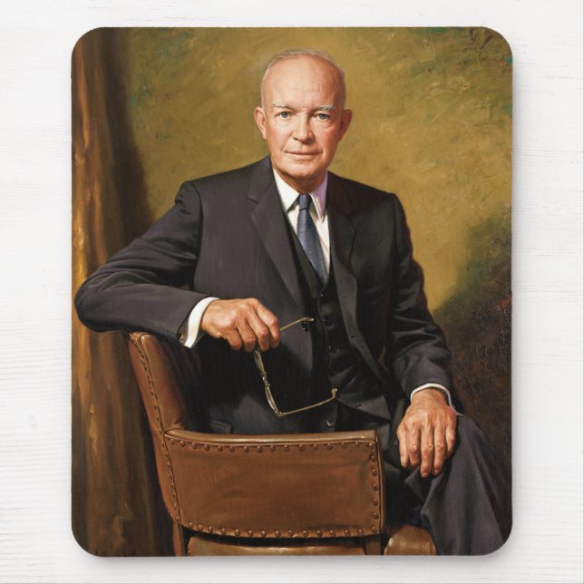Mousepad Retrato oficial do presidente Dwight Eisenhower na (Frente)