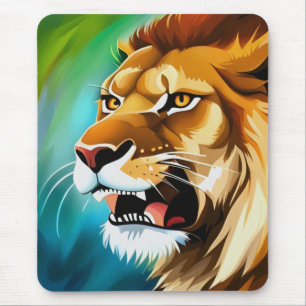 Mousepad Retrato Posicionado Do Lion De Raiva-57566