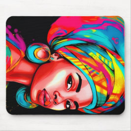 Mousepad Retrato Vibrante com Folheto Colorido