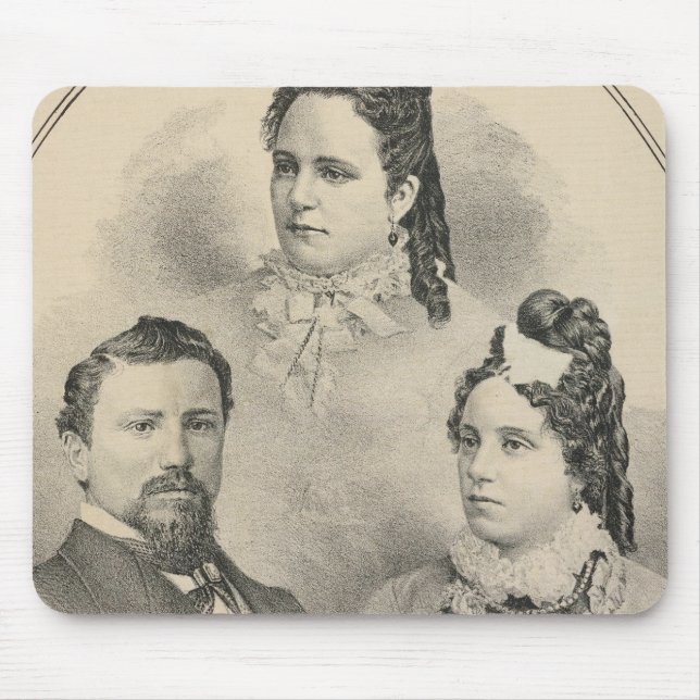 Mousepad Retratos da família Curtiss & Todd (Frente)