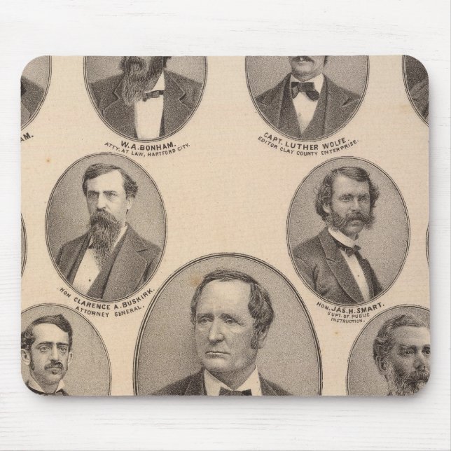 Mousepad Retratos de Hon Thomas A Hendricks (Frente)