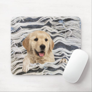Mousepad Retriever de ouro em Denim Enraizado