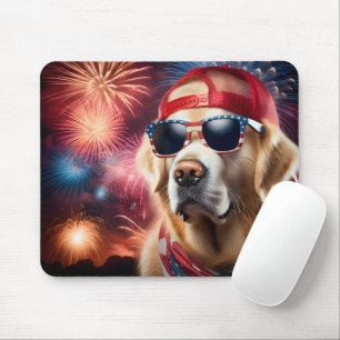 Mousepad Retriever de Ouro Patriótico