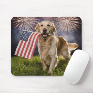 Mousepad Retriever de Ouro Patriótico