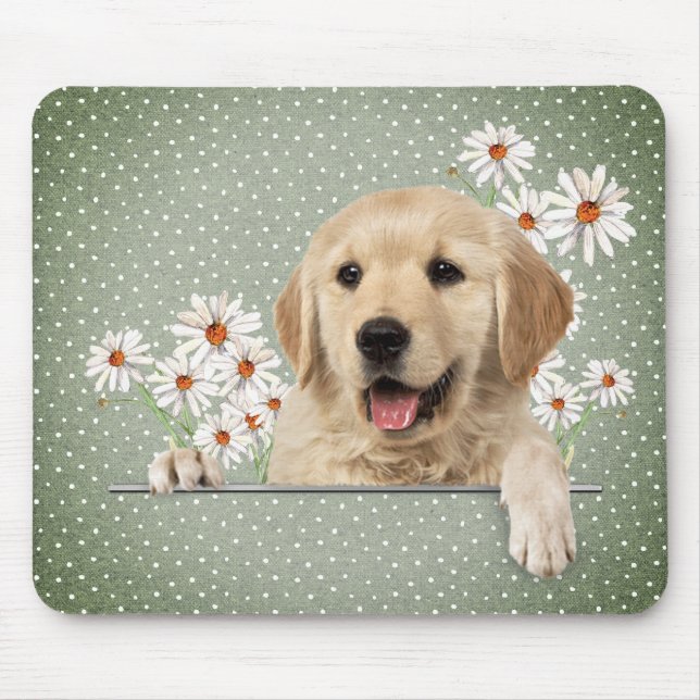 Mousepad Retriever de ouros e Visitas (Frente)