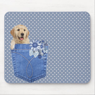 Mousepad Retriever de ouros em Jean Pocket