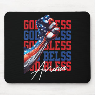 Mousepad Retro 4 de Julho Deus Abençoe a América Patriótico