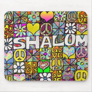 Mousepad Retro 60s Psicodélico Shalom LOVE