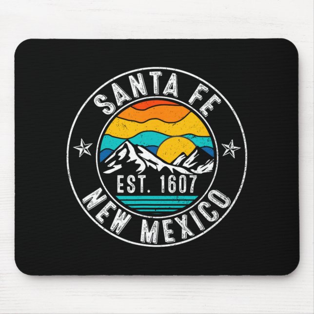Mousepad Retro 70s 80s Santa Fe New Mexico Nm  (Frente)