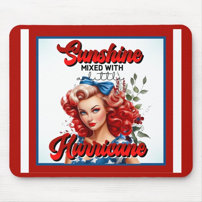 Mousepad Retro Americano Pinup_ Sunshine Misturado (Frente)