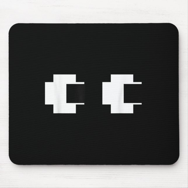 Mousepad Retro Arcade Video Game Ghost Eyes Halloween Group (Frente)