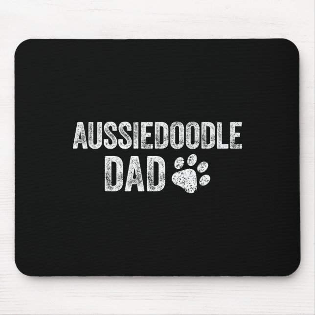 Mousepad Retro Aussiedoodle Dad Papa Father's Day Aussie Do (Frente)