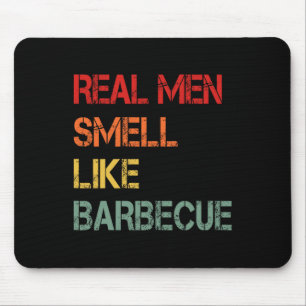 Mousepad Retro Bbq Homens Reais Cheiram Como Fumaça De Byrb