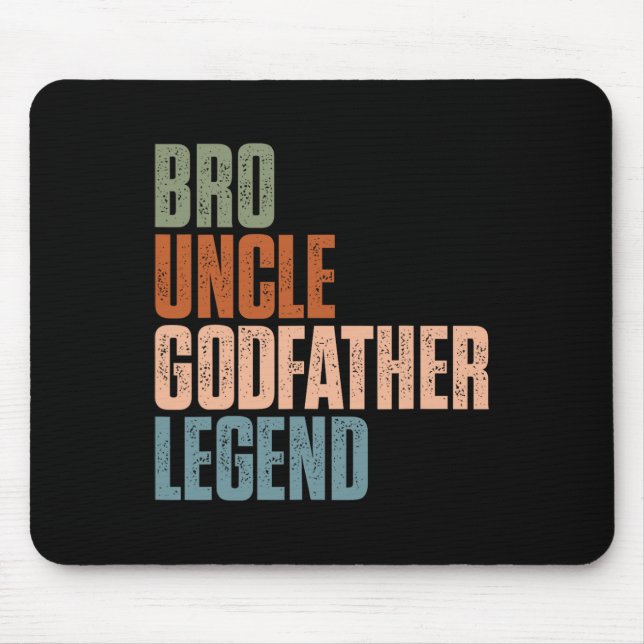 Mousepad Retro Bo Tio Goddad Legend Funny Uncles Fath (Frente)