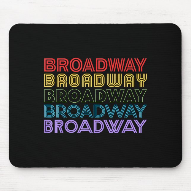 Mousepad Retro Broadway Music Lover Theatre Musical Theater (Frente)
