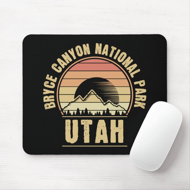 Mousepad Retro Bryce Canyon National Park Utah (Com mouse)