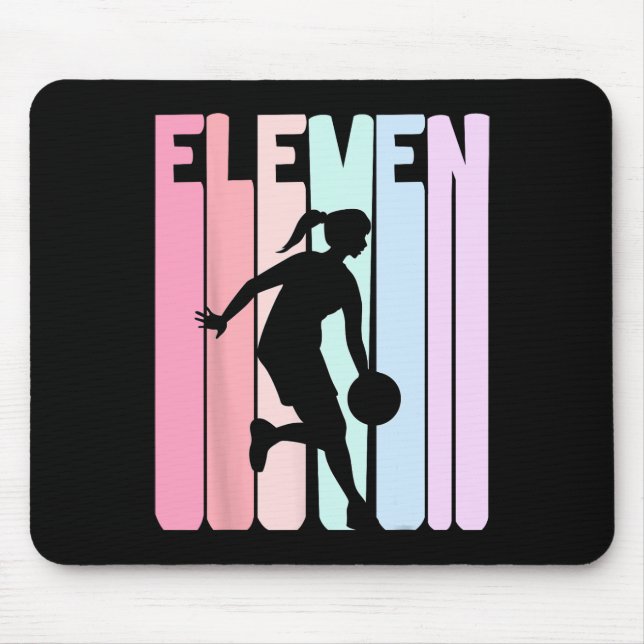 Mousepad Retro Bysketbyll Player de 11 anos de idade para 1 (Frente)