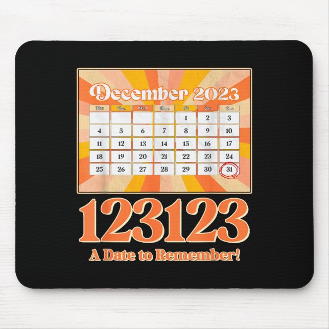 Mousepad Retro Calendar_ Remember New Year's Eve 2023-24  (Frente)