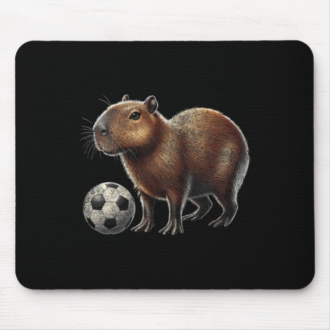 Mousepad Retro Capybara Soccer  (Frente)