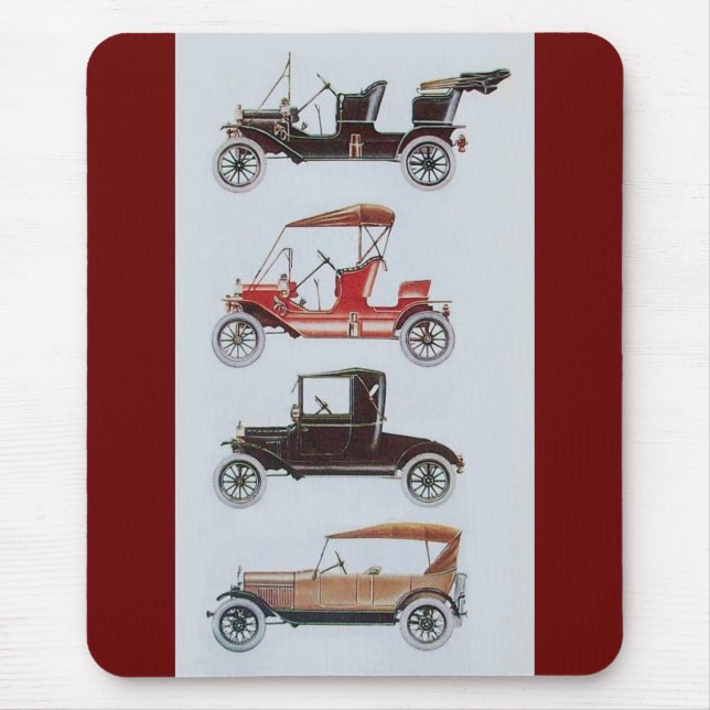 Mousepad RETRO CARROS 2 , cinza DE RESTAURAÇÃO AUTOMÁTICA (Frente)