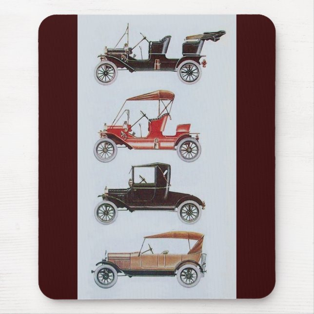 Mousepad RETRO CARROS 2 , cinza DE RESTAURAÇÃO AUTOMÁTICA (Frente)