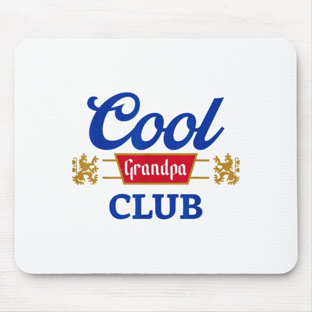 Mousepad Retro Cool Grandpa Club Family Matching Father's D (Frente)