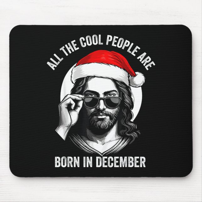 Mousepad Retro Cool People Are Born In December Christian C (Frente)