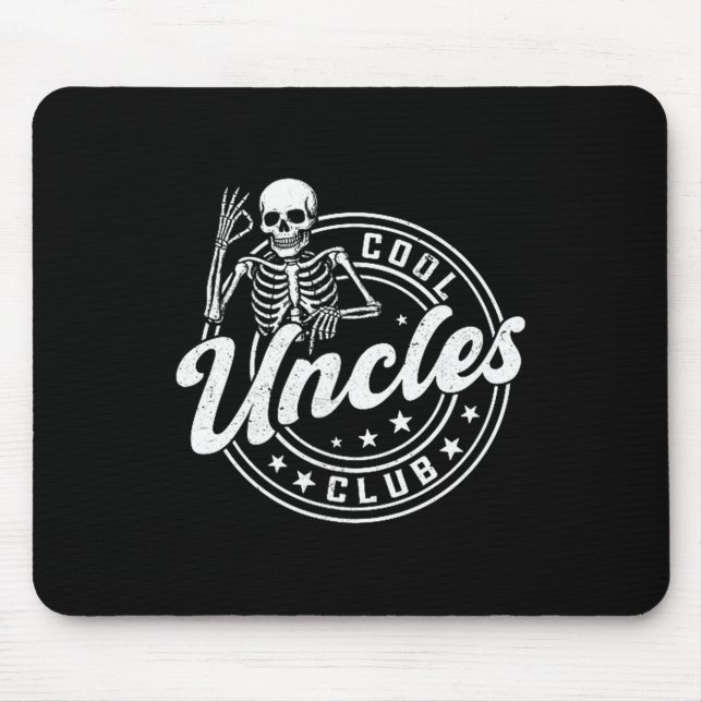 Mousepad Retro Cool Uncles Club Funny New Uncle Men Skeleto (Frente)