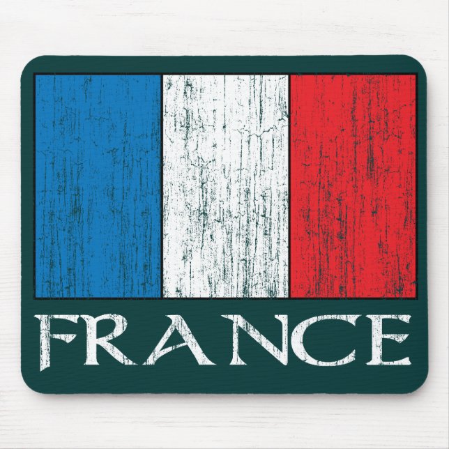 Mousepad retro da bandeira de France (Frente)
