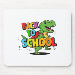 Mousepad Retro De Volta À Escola Engraçado Dinossauro Carto