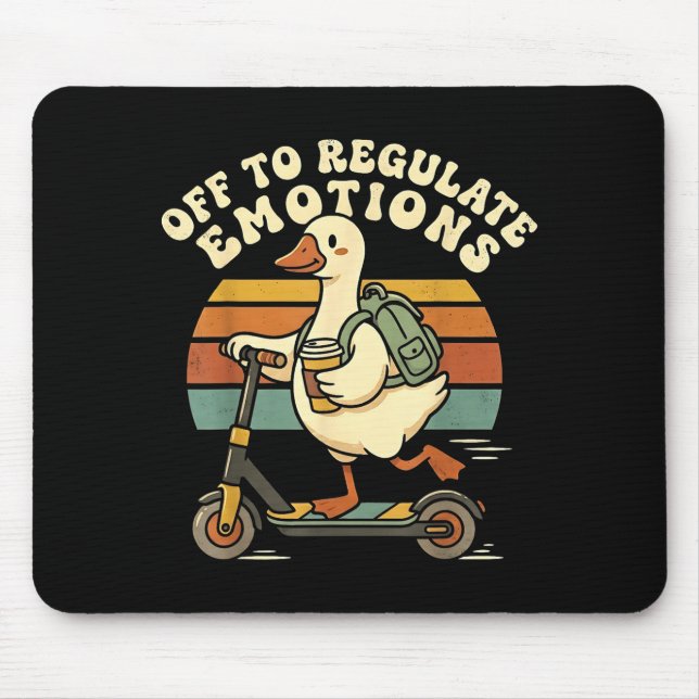 Mousepad Retro desativado para regular emoções ganso saúde  (Frente)