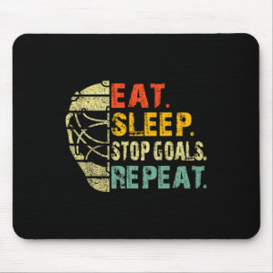 Mousepad Retro Divertido Comer Dormir Parar Metas Repetir H