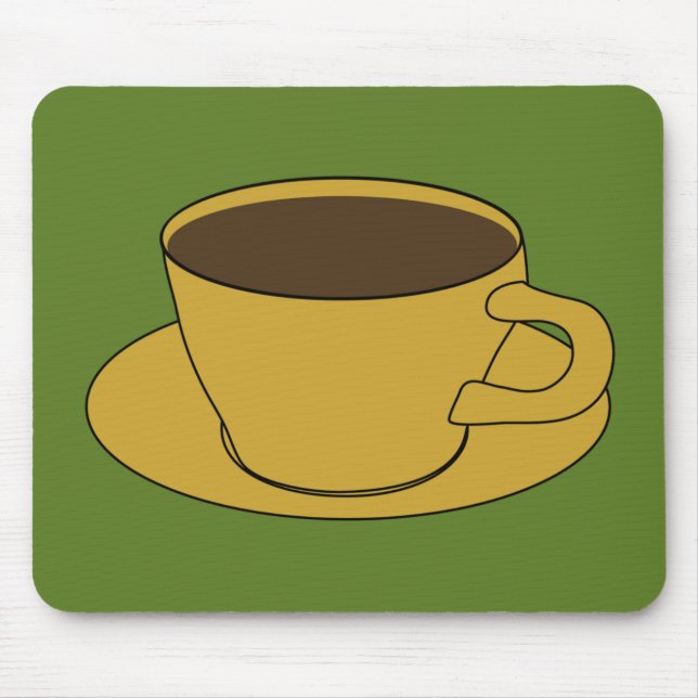 Mousepad retro do copo de café (Frente)