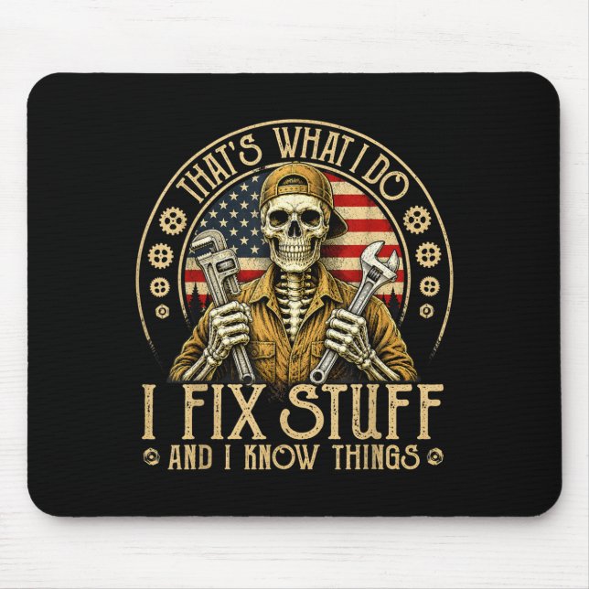 Mousepad Retro É O Que Eu Faço Eu Conserto Coisas E Present (Frente)
