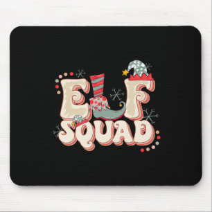 Mousepad Retro Elf Squad Christmas Matching Family Chri