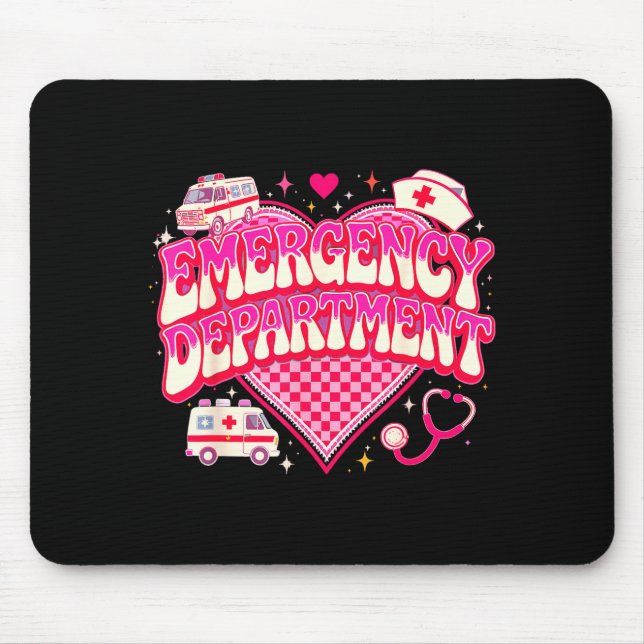 Mousepad Retro Emergency Department Valentine Nk Nurse Aest (Frente)