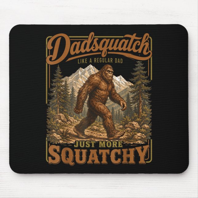 Mousepad Retro engraçado dadsquatch sasquatch pai dia dos p (Frente)