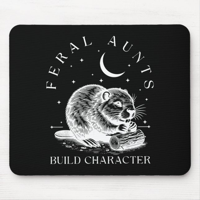 Mousepad Retro Feral Aunts Build Character Funny New Aunt C (Frente)
