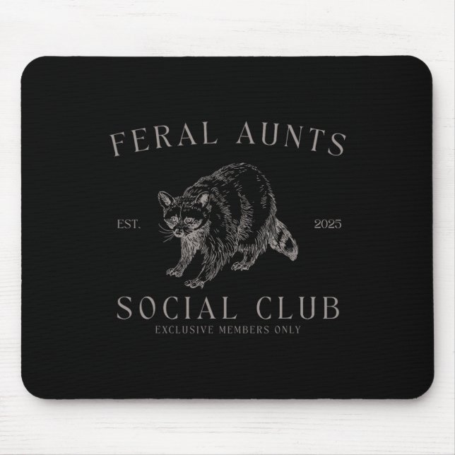 Mousepad Retro Feral Tia Social Club Gravidez Fundo de Revi (Frente)