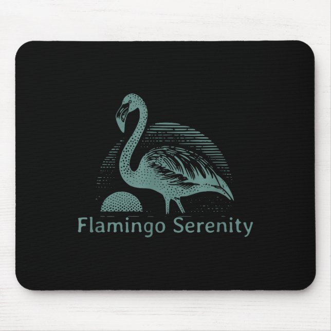 Mousepad Retro Flamingo Sunset Funny 70s 80s 90s Men Women  (Frente)