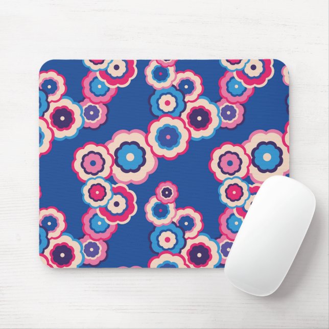 Mousepad Retro Floral (Com mouse)