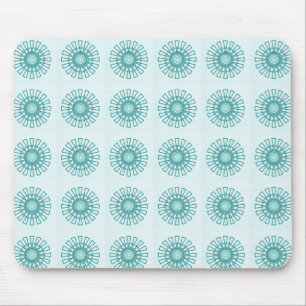Mousepad Retro Floral Mousepad, Teal