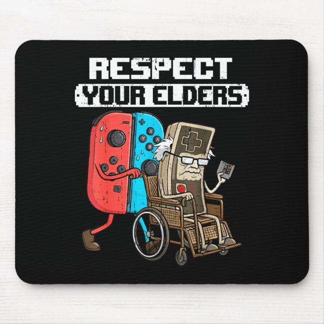 Mousepad Retro Gaming Funny Gamer Controller 80s Respect Yo (Frente)
