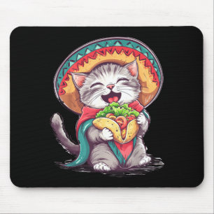 Mousepad Retro gato mexicano cinco de maio gato chapéu ponc